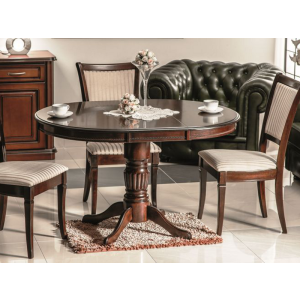 Stół margo ciemny orzech 90(125)x90