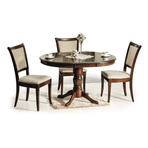 Stół margo ciemny orzech 90(125)x90