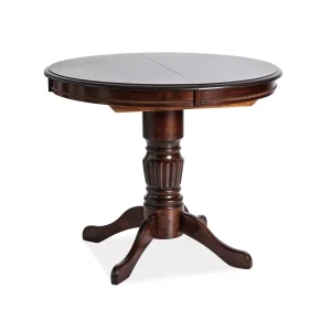 Stół margo ciemny orzech 90(125)x90