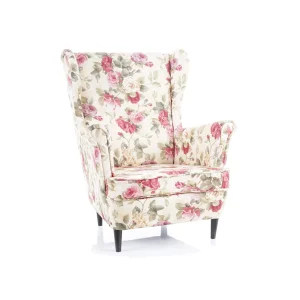 Fotel lord coral wm 82 (kwiaty) / wenge