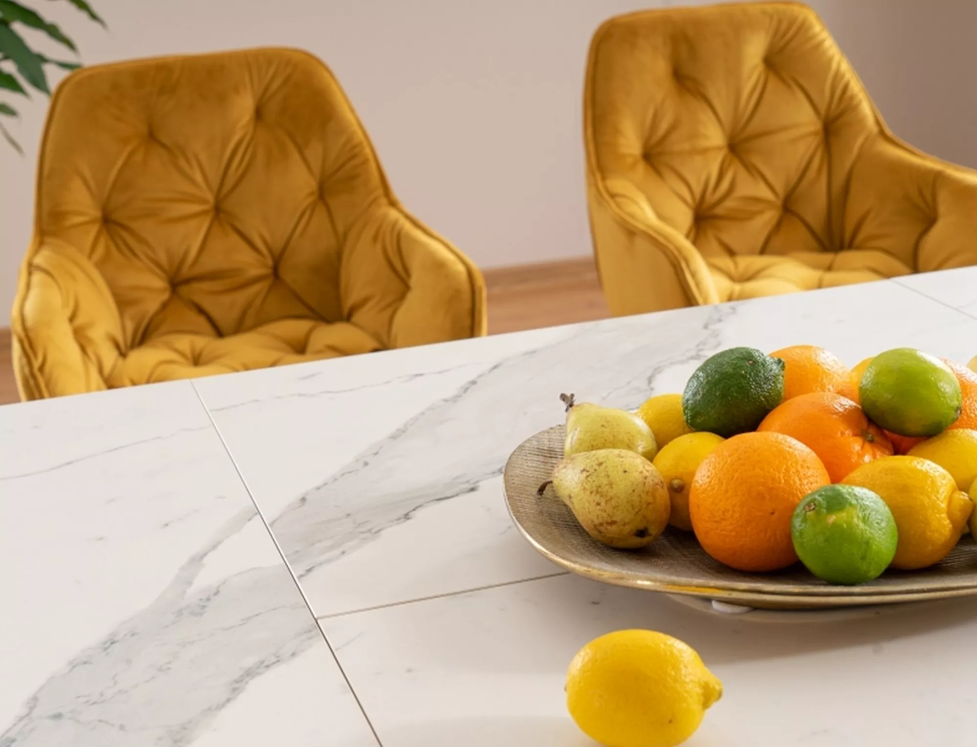 Stół armani ceramic biały efekt marmuru/ czarny mat 160(220)x90