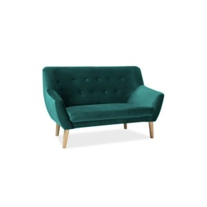 Sofa nordic 2 velvet kolor zielony tapicerka bluvel 78 / buk