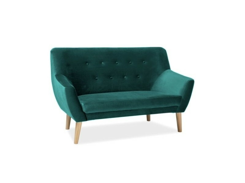 Sofa nordic 2 velvet kolor zielony tapicerka bluvel 78 / buk