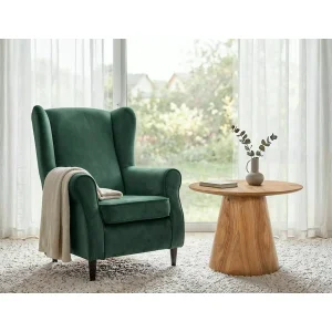 Fotel baron velvet zielony bluvel 78 / wenge