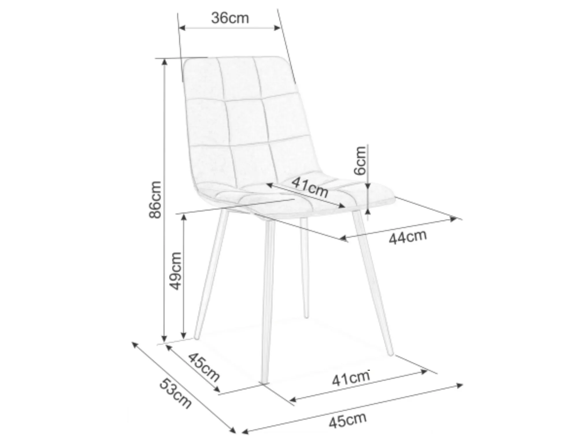 Krzesło mila velvet czarny stelaż/szary bluvel 14