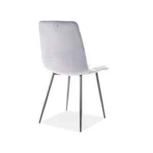 Krzesło mila velvet czarny stelaż/szary bluvel 14