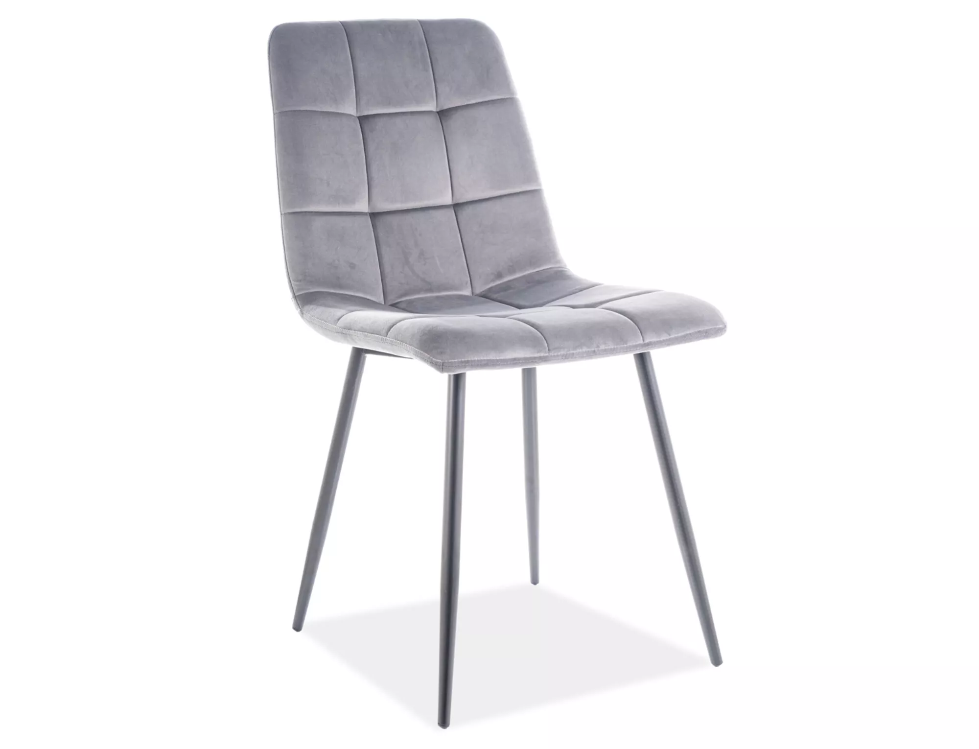 Krzesło mila velvet czarny stelaż/szary bluvel 14