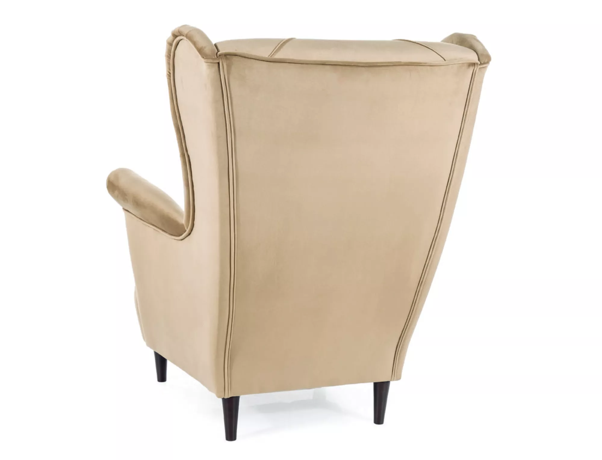 Fotel lady velvet beżowy bluvel 28 / wenge