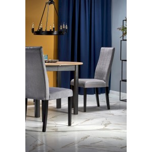 RINGO stół kolor blat dąb artisan, nogi - czarny (102-142x102x76 cm)