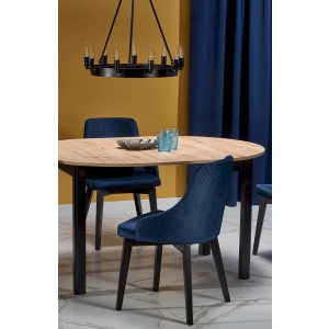 RINGO stół kolor blat dąb artisan, nogi - czarny (102-142x102x76 cm)