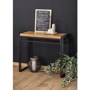 BOLIVAR KN1 konsolka dąb złoty / czarny