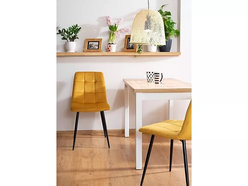 Stół adam dąb lancelot / biały mat 100x60