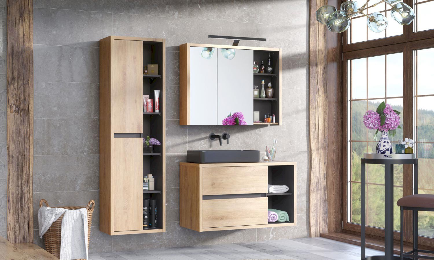 Szafka Lustrzana Devon 846