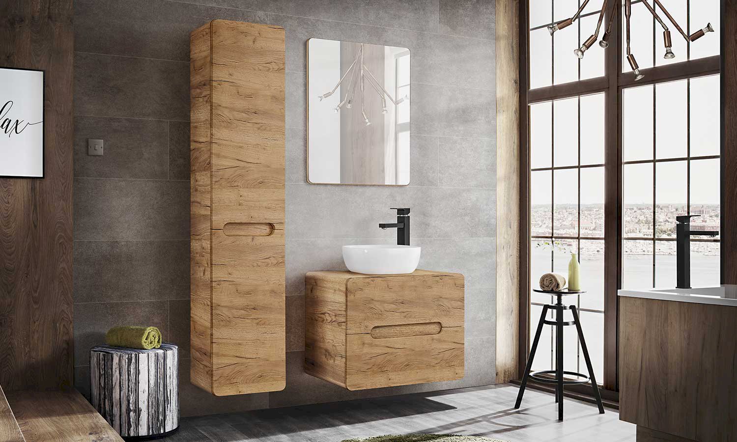 Słupek wysoki z koszem Aruba Craft 804