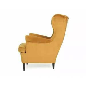 Fotel harry velvet curry bluvel 68 / wenge