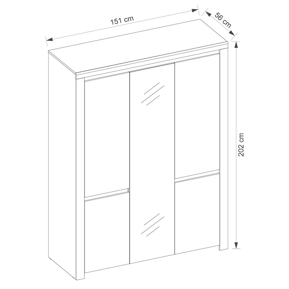 Lingo Szafa z Lustrem 5D