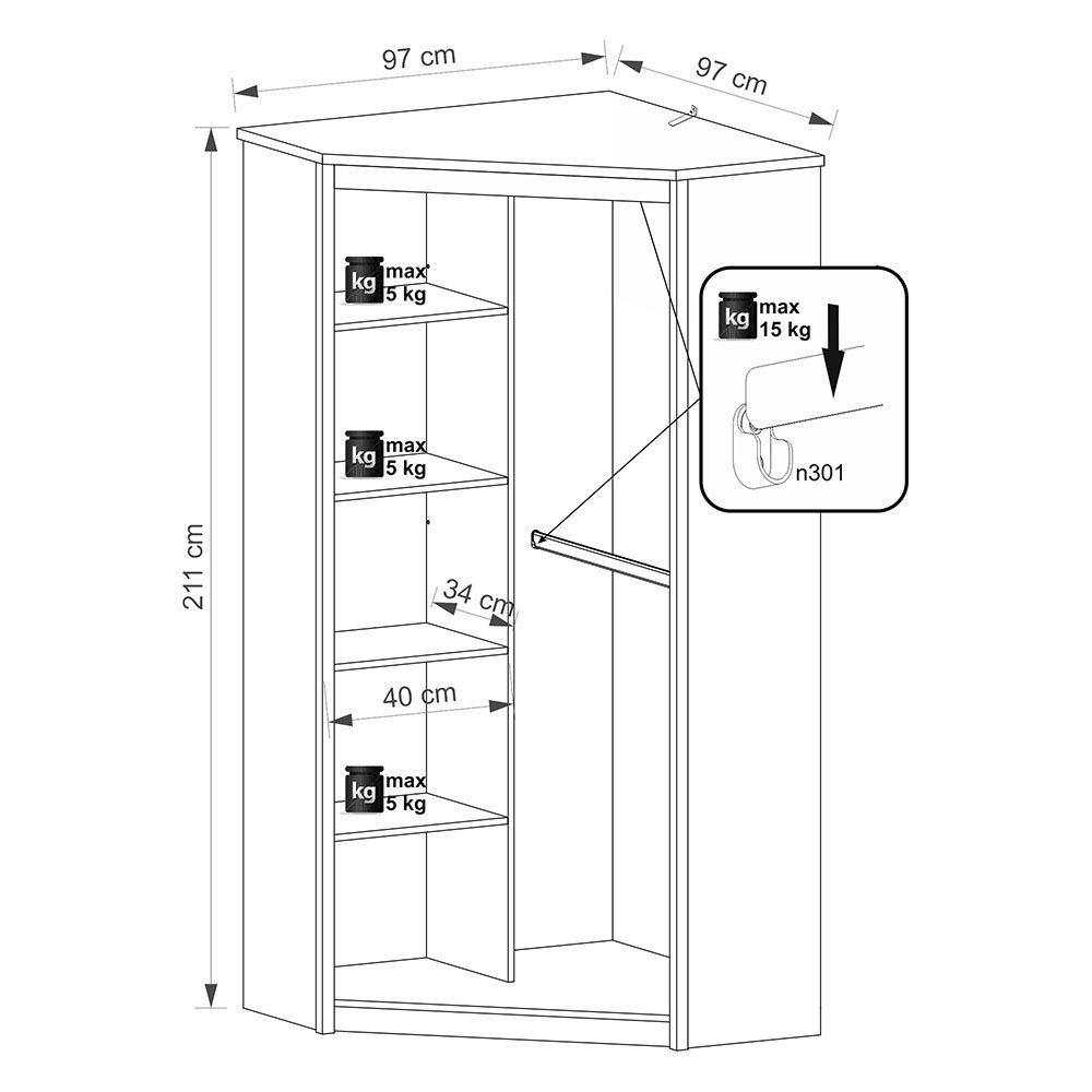 Ayson Szafa Narożna 2d