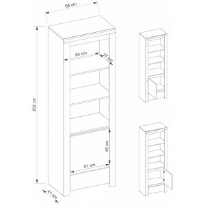 Vigo Regał Otwarty 1d1s