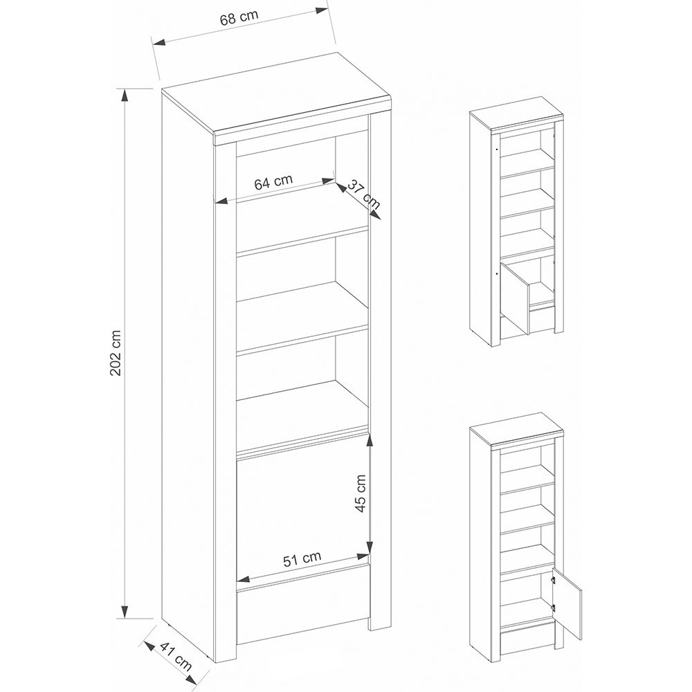 Vigo Regał Otwarty 1d1s
