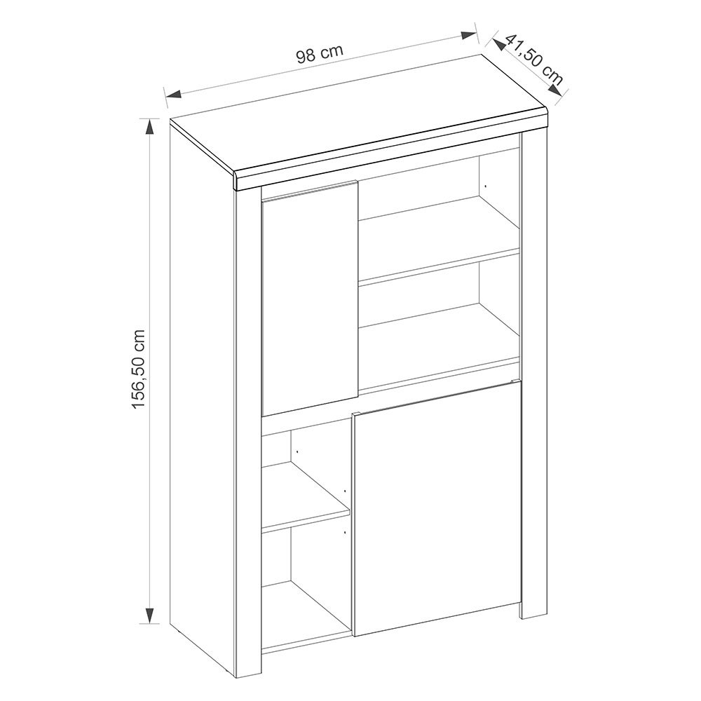 Vigo Regał Niski 2d