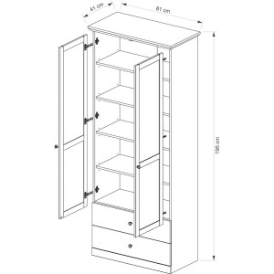 Brandson Witryna Wysoka 2w2s