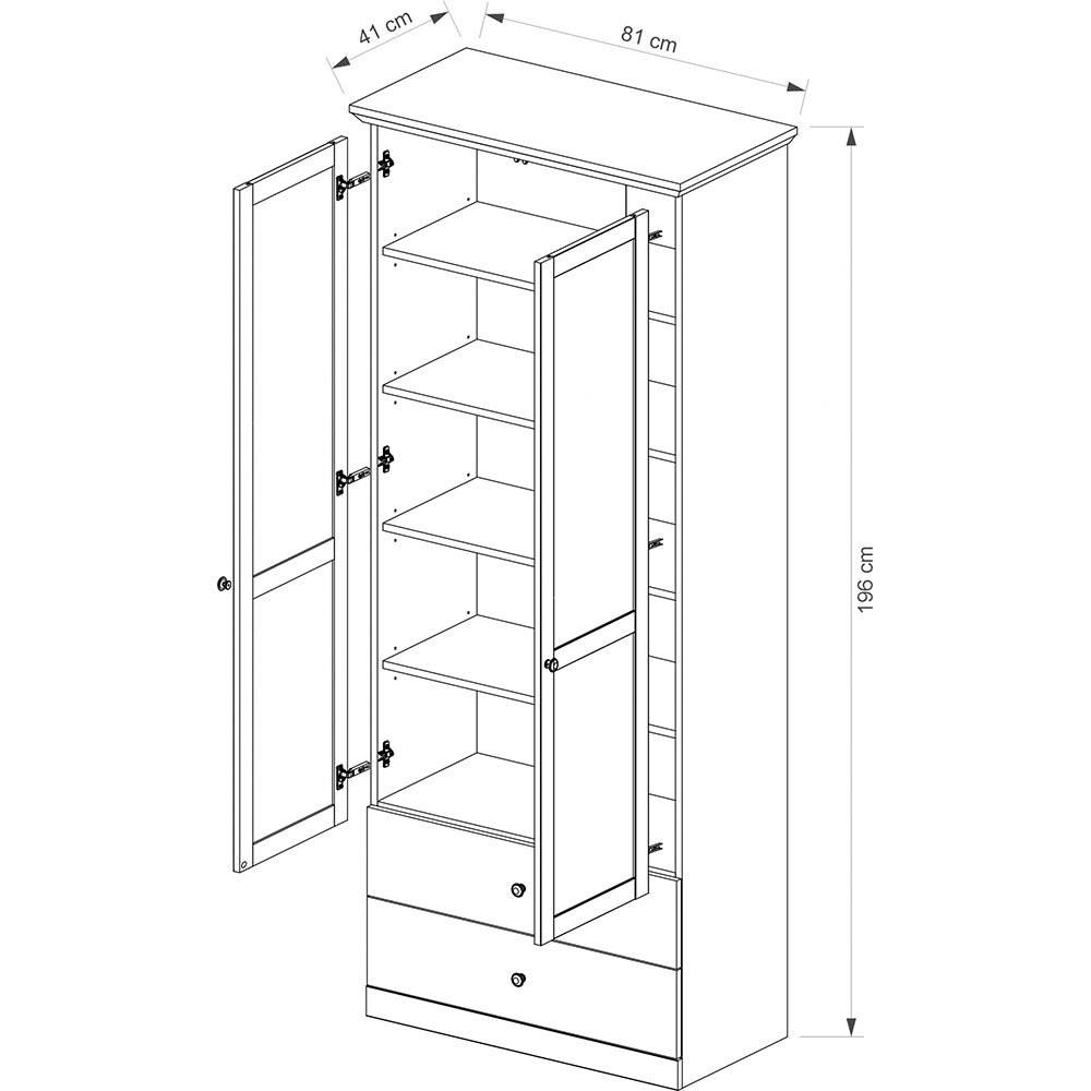 Brandson Witryna Wysoka 2w2s