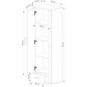 Gress Regał 1d1s L/P