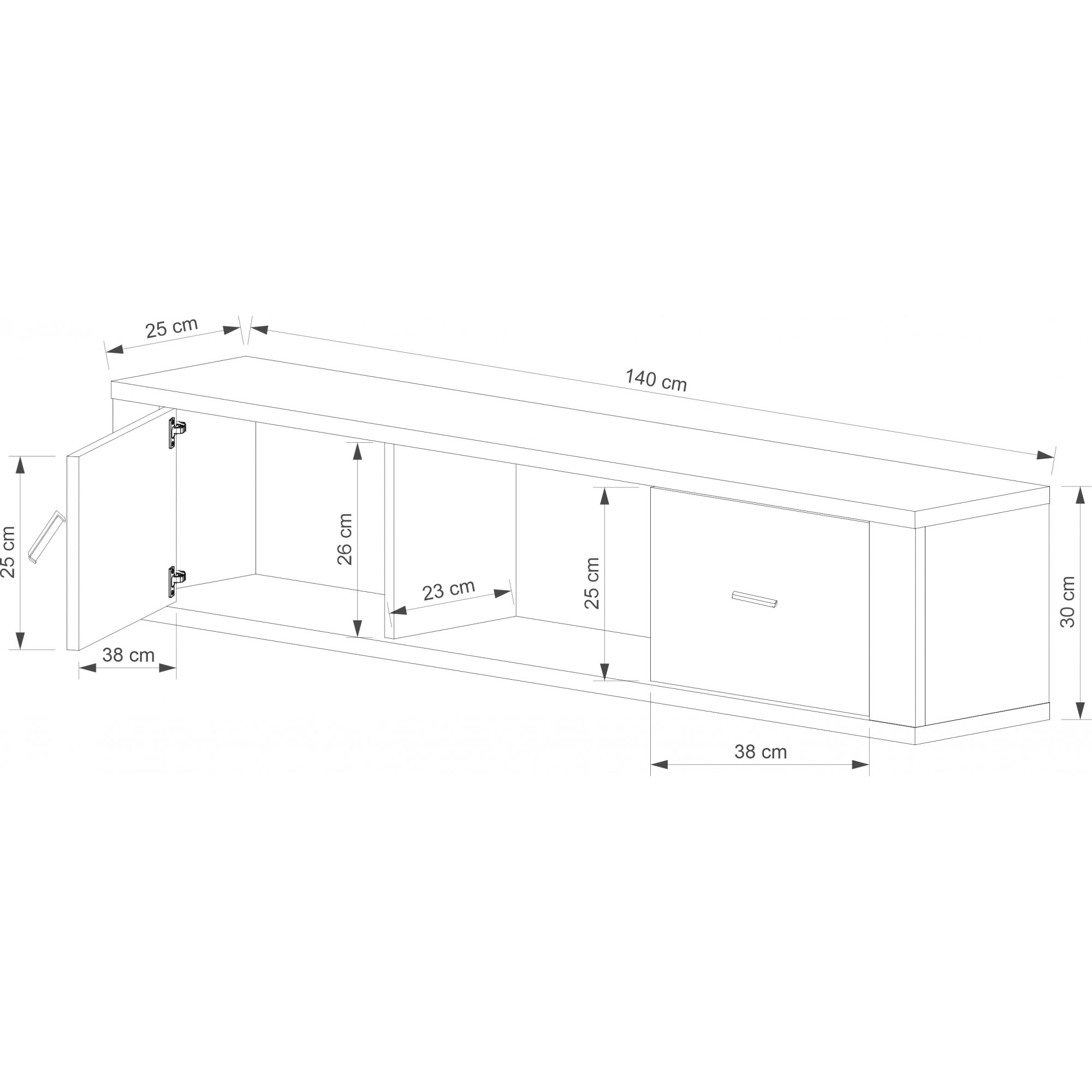 Gress Szafka Wisząca 2d