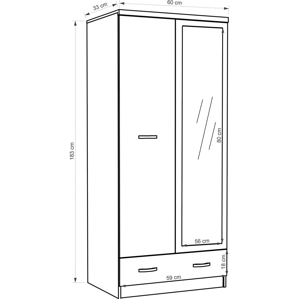 Top Mixi Szafa z Lustrem 2d1s/60