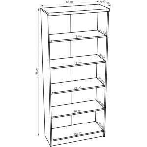 Top Mixi Regał Otwarty Wysoki 80