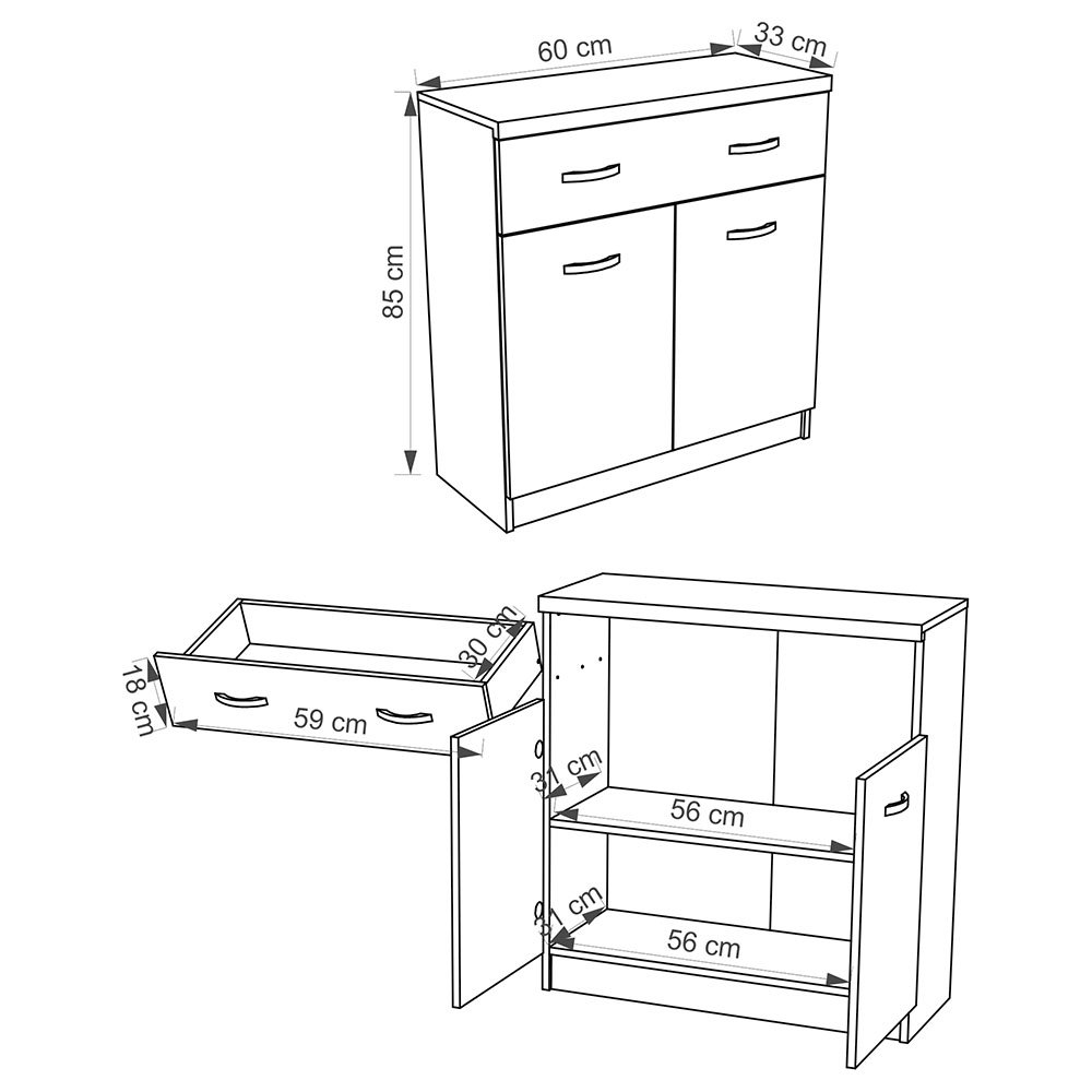 Top Mixi Komoda 2d1s/60