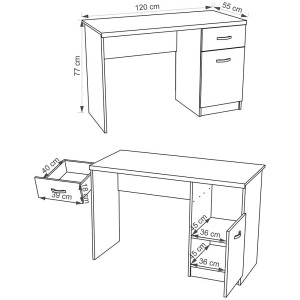 Top Mixi Biurko 1d1s/120