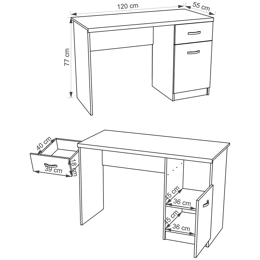 Top Mixi Biurko 1d1s/120