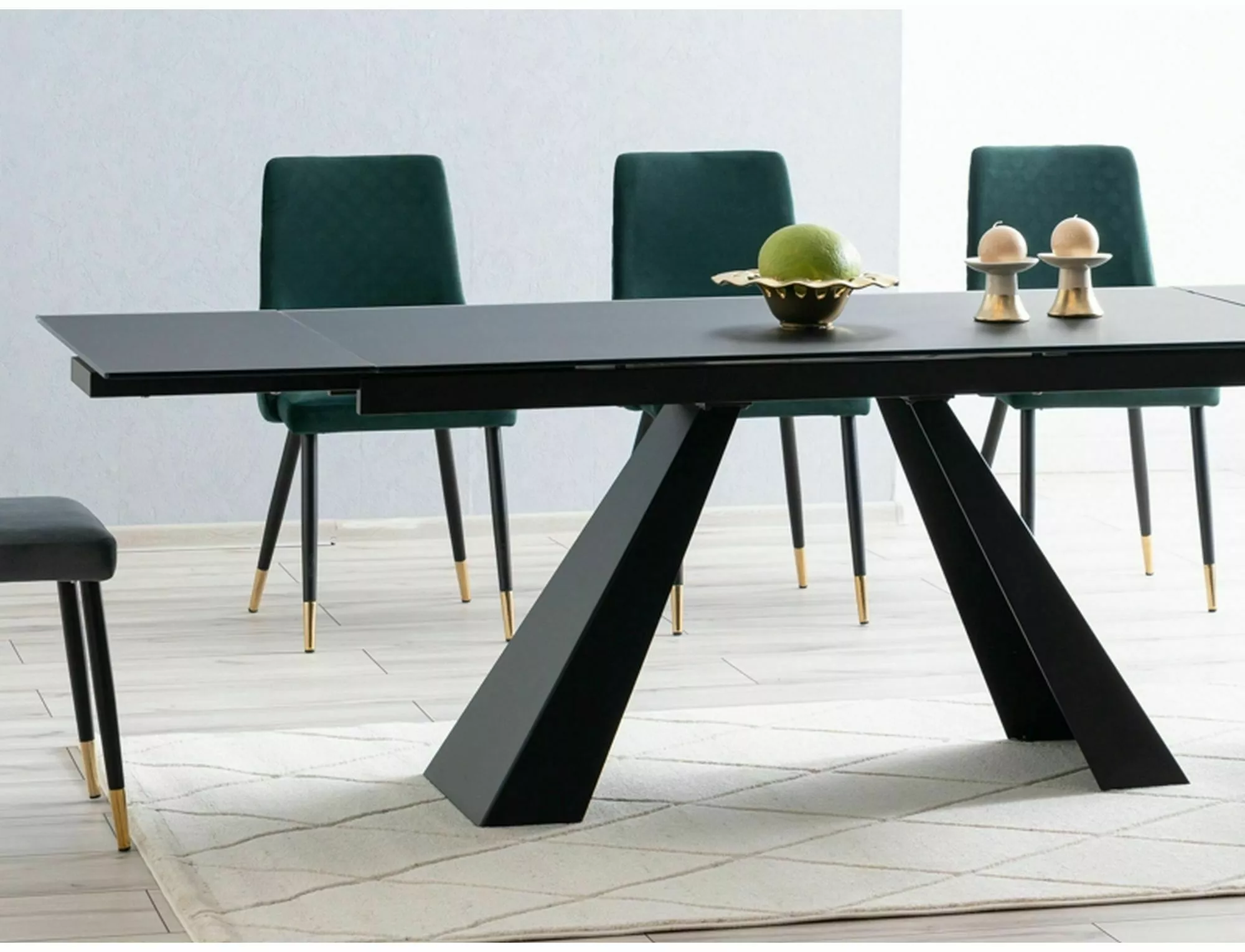 Stół salvadore czarny mat 160(240)x90