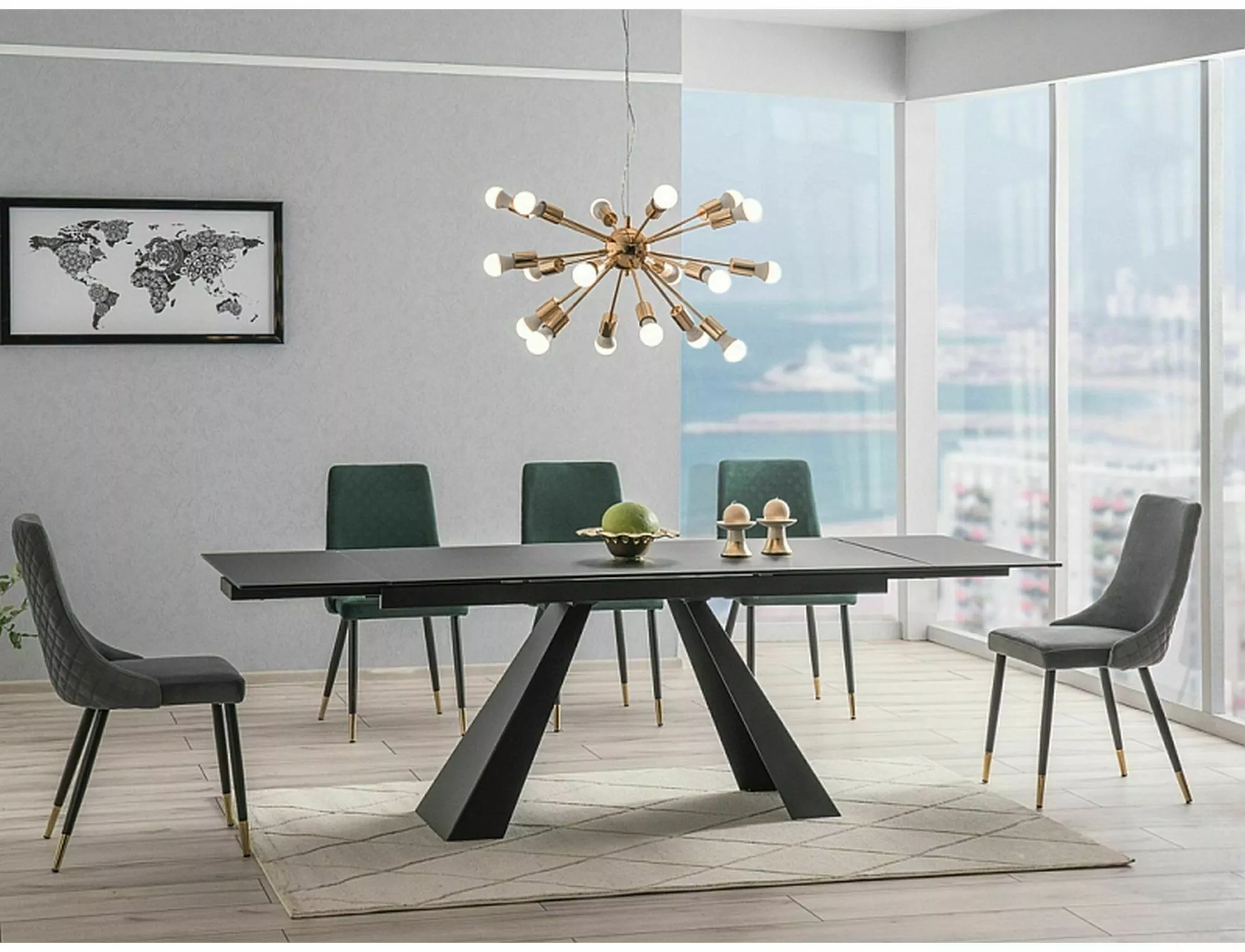 Stół salvadore czarny mat 160(240)x90