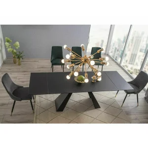 Stół salvadore czarny mat 160(240)x90