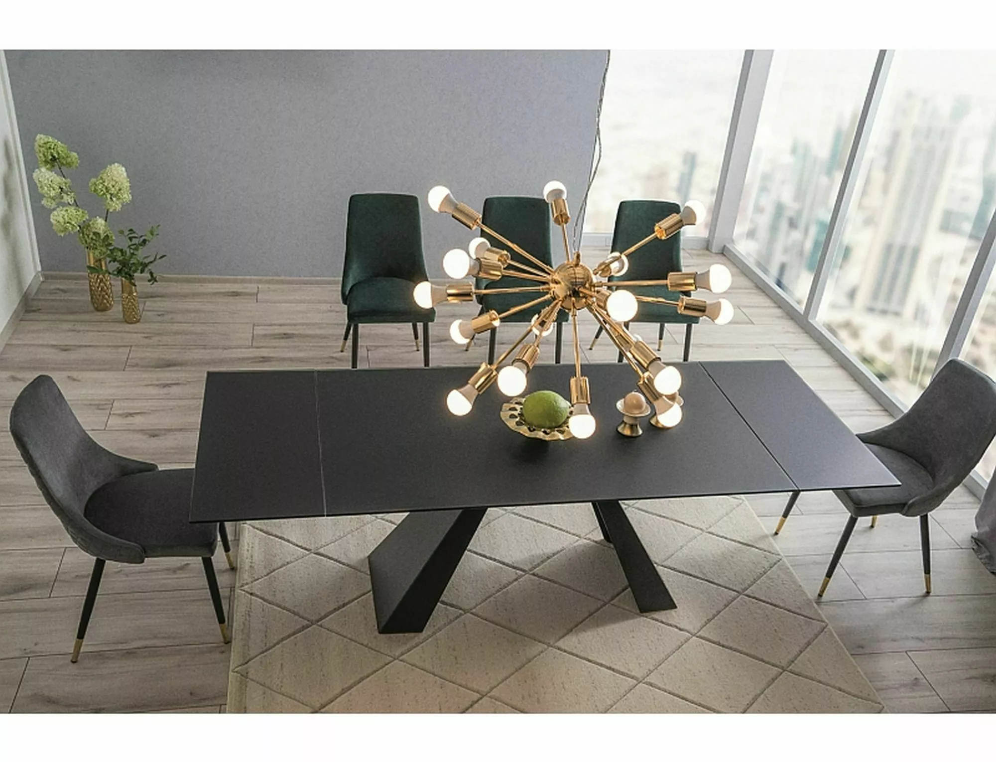 Stół salvadore czarny mat 160(240)x90