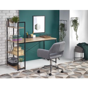 NARVIK B1 biurko czarny / dąb sonoma