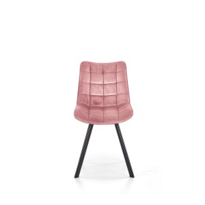 K332 krzesło nogi - czarne, siedzisko - różowy