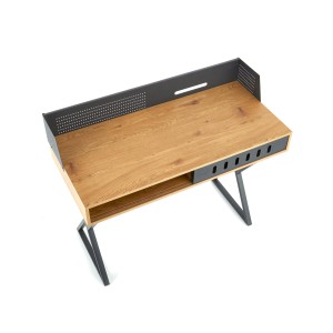 B43 biurko dąb złoty / czarny