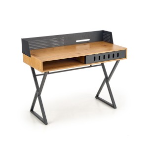 B43 biurko dąb złoty / czarny