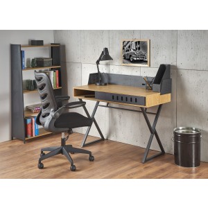 B43 biurko dąb złoty / czarny