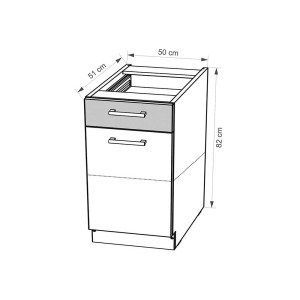 Szafka kuchenna Infinity 4D z szufladą