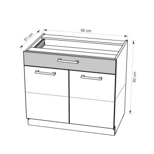 Szafka kuchenna Infinity 7D z szufladą