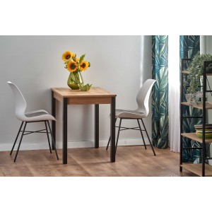 GINO stół rozkładany blat - dąb wotan, nogi - czarny