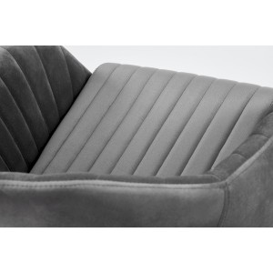 FRESCO fotel młodzieżowy popielaty velvet