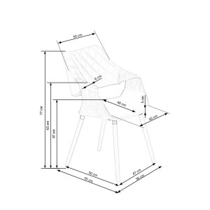 K396 krzesło orzechowy / czarny