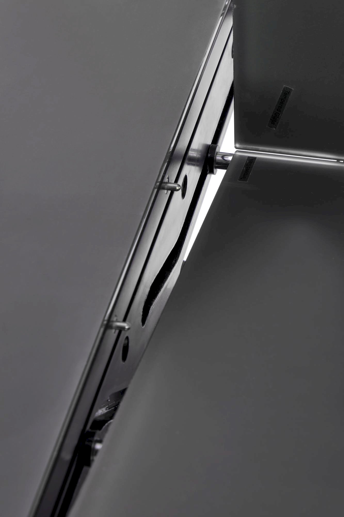 SILVESTRO stół rozkładany blat - ciemny popiel, noga - czarny