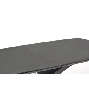 SILVESTRO stół rozkładany blat - ciemny popiel, noga - czarny