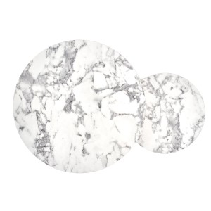 PAOLA zestaw 2 ław, marmur / złoty